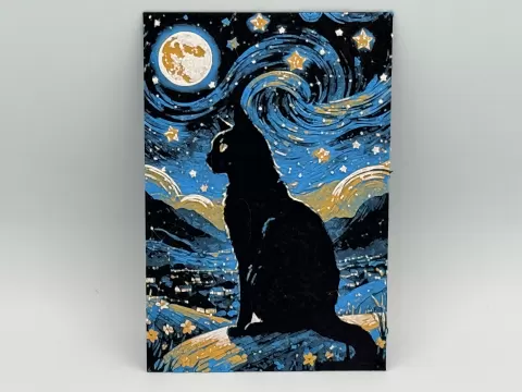 Starry Night Cat Hueforge