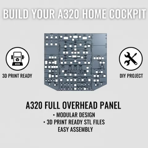 A320 Full Overhead Panel