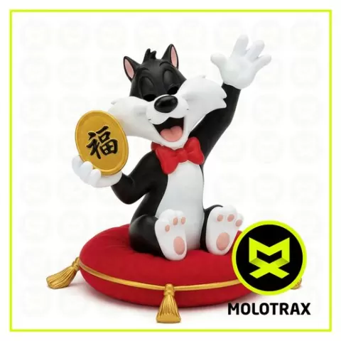 Lucky Sylvester the Cat Looney Tunes Fortune (Fú) Maneki Neko Style 3D Model STL Print Ready Figurine
