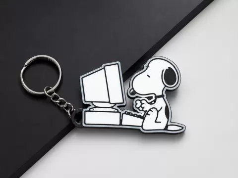 Snoopy-inspired keychain