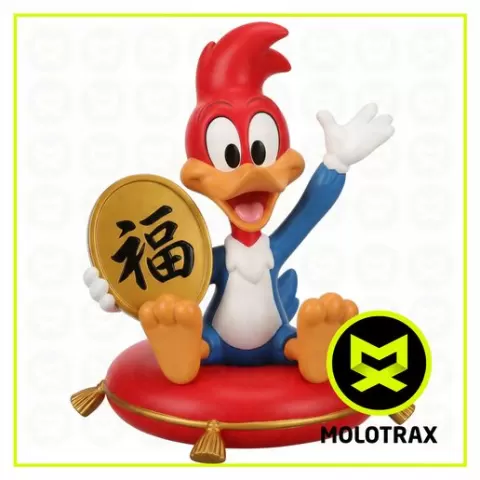 Lucky Woody Woodpecker Classic Cartoon Fortune (Fú) Maneki Neko Style 3D Model STL Print Ready Figurine