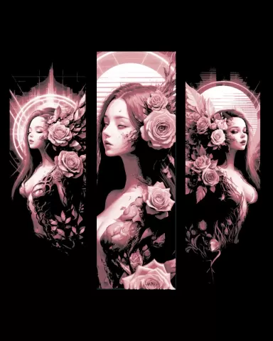 Haunting yet beautiful depictions of the flower Girl - Set of bookmarks