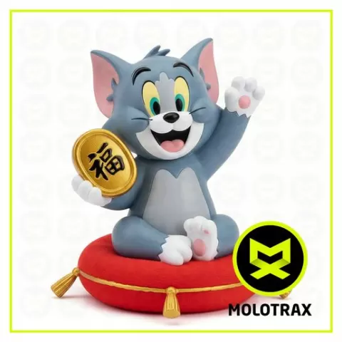 Lucky Tom the Cat Tom and Jerry Cartoon Fortune (Fú) Maneki Neko Style 3D Model STL Print Ready Figurine