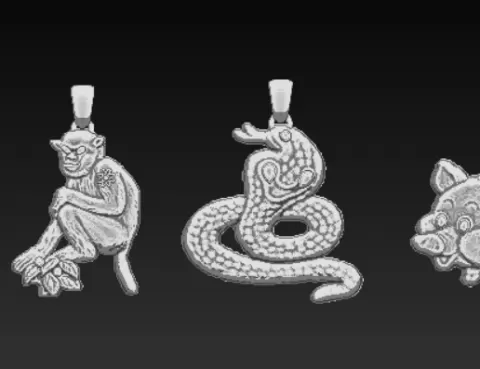 Symbolic Character Pendant Set