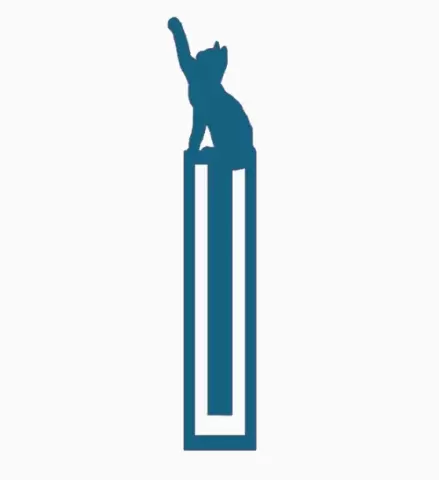 Cat Paperclip Bookmark 2.stl