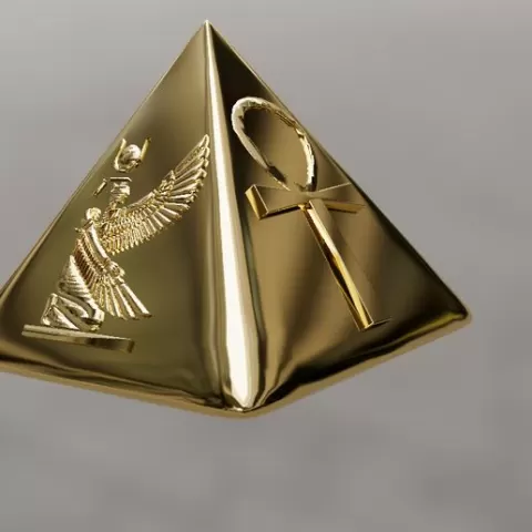 Pharaoh s Mystic Pyramid Altar Guardians of Horus,Isis, Scarab,and Ankh