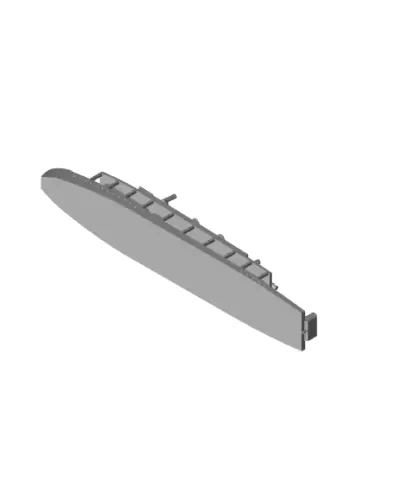 700 Scale Shallow Draft Gun Boat.stl