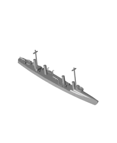 700 Scale USS Bainbridge Class DD-1 Turtle Back.stl