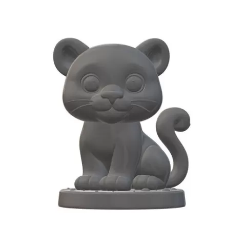 Black Panther 3D Model | Wild Cat Statue STL | Panther Figurine 3D Print | Jungle Animal Sculpture
