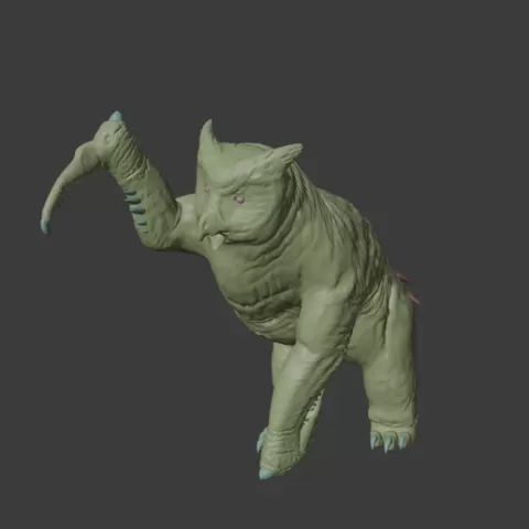 Spec Evo D&D owlbear minitature