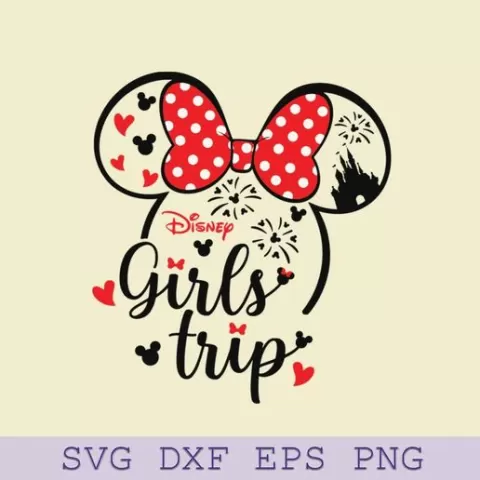 Disney Girls Trip SVG, Mini Girls SVG, Castle Mickey Ears SVG