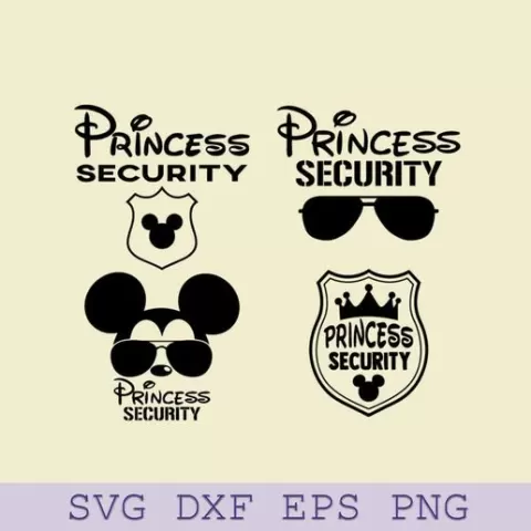 Princess Security SVG, Funny Dad SVG, Boyfriend Security SVG, Family Trip SVG