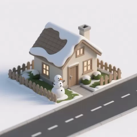 Snowy Christmas House🎄
