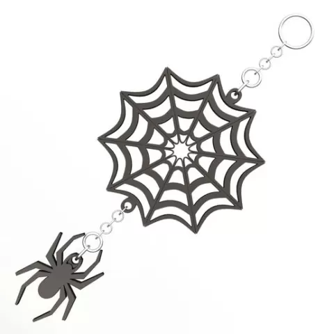 Spider Web Pendant 02-Cute Flexi Print-in-place Fidget with 3MF included.(No Supports and no Rafts)