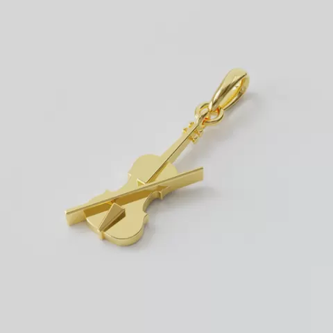 Elegant Violin & Bow Pendant