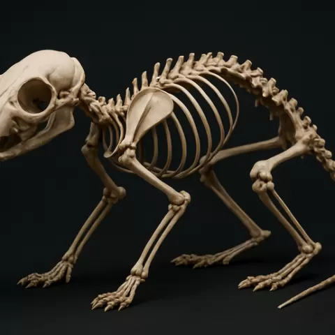 3D Mouse Skeleton Sculpture