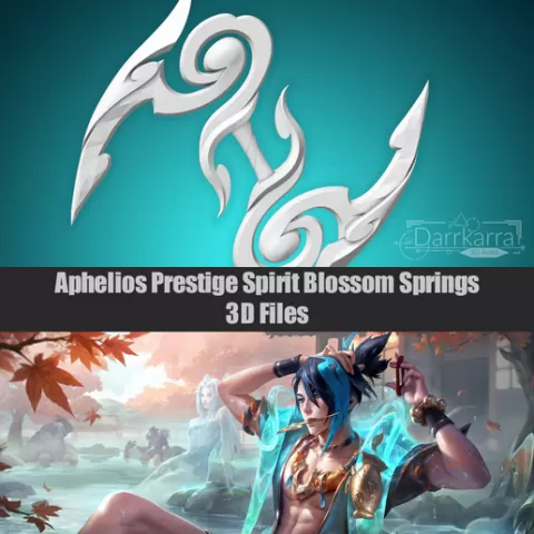 Aphelios Prestige Spirit Blossom Springs Crescendum League of Legends 3D Cosplay Files