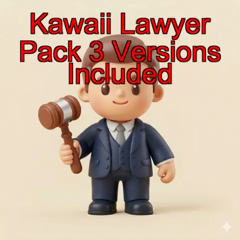 lawyer Kawaii pack 3D models