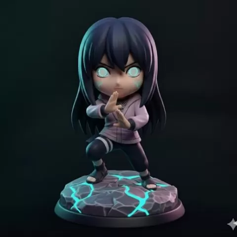 Hinata Deluxe Edition Chibi - Naruto 3D Model