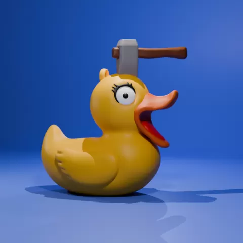 Crazy duck keychain