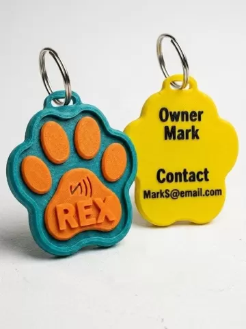Smart-Paw Pet Tag - Customizable & NFC Ready!