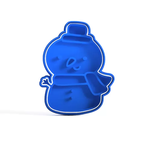 Cookie cutter Christmas snowman