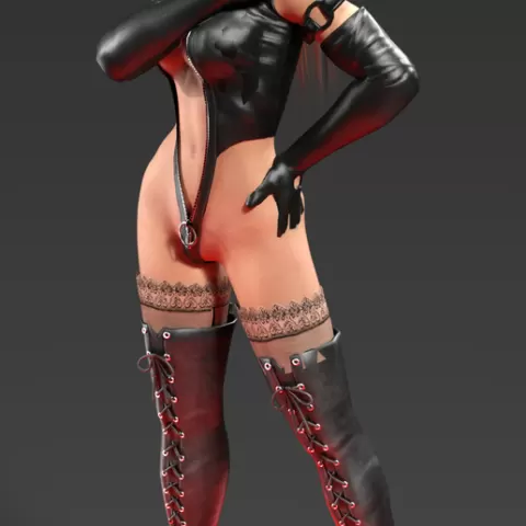 ⛓️ Shadow of the Mist: Kasumi in Black Leather | The Renegade Kunoichi's Secret