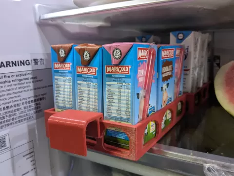 Compact fridge tray for juice boxes/cartons