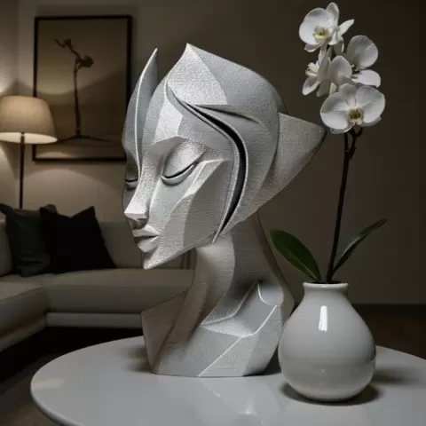 Stylized bust - Geometric elegance