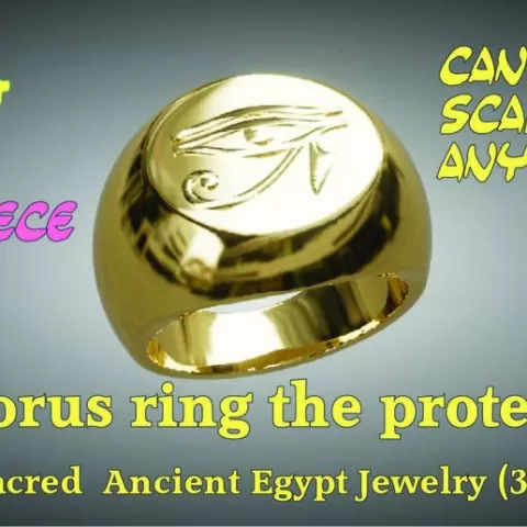 Eye of Horus the protection Ring – Sacred Ancient Egypt Jewelry (3D Printable)