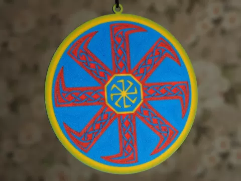 Kolovrat (Swarzyca) Sun Wheel Pendant Ornament