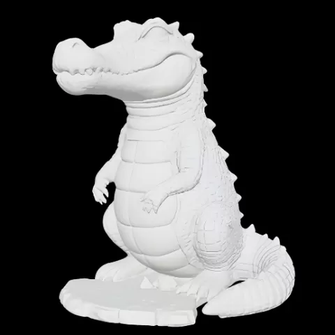 Standing Crocodile Statue