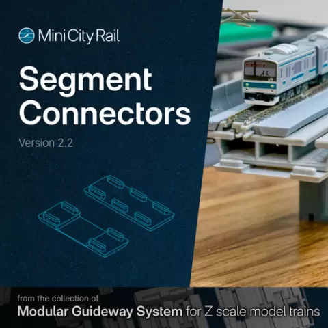 Segment Connectors for Z-scale Model Railway