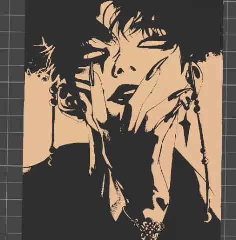 Jinu - Saja Boys | K-Pop Demon Hunters 3D Lineart (.3mf) | Commercial License