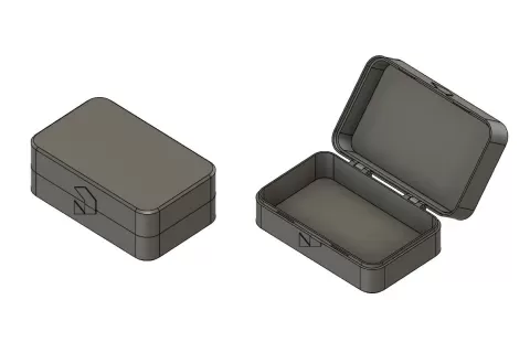 Small box with hinged lid