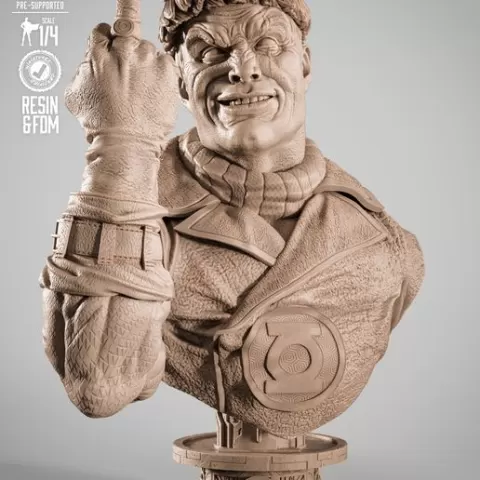 B3DSERK GUY GARDNER PORTRAIT BUST READY FOR PRINTING