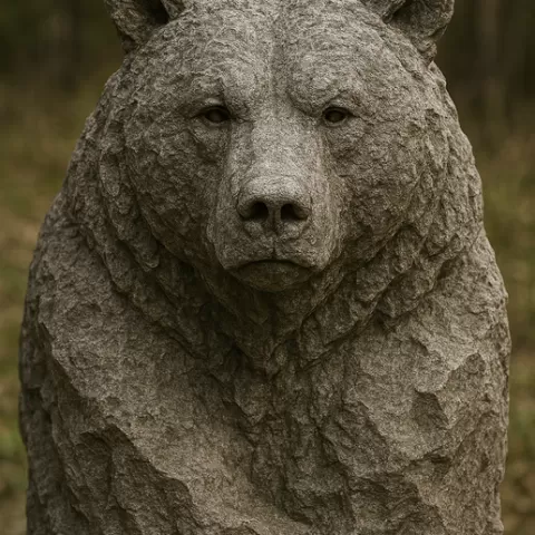 Stone Bear Sculpture