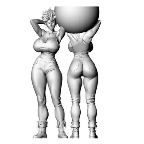 Sculpture Lady Twins