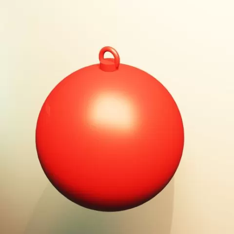 Printable Christmas ball without supports with integrated ring