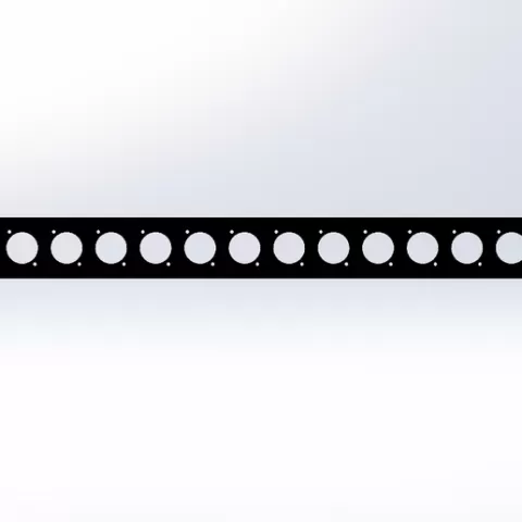 12 XLR panel 19 inch 1U
