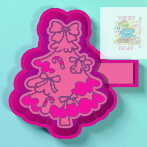 Christmas Bow Tree Mold Housing
