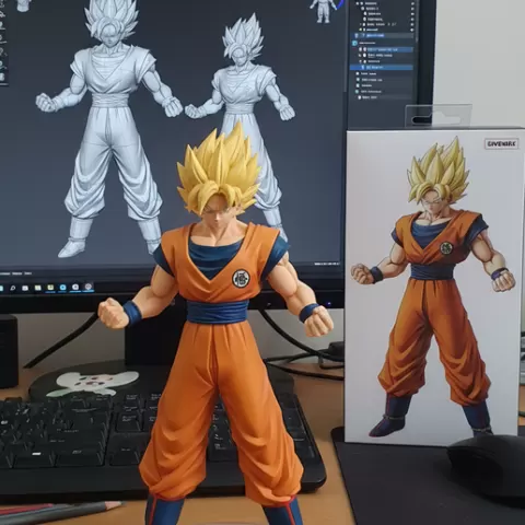 Goku Super Saiyajin: The Golden Fury and Ultimate Power in 3D!