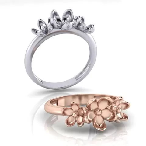 3 flower gold ring