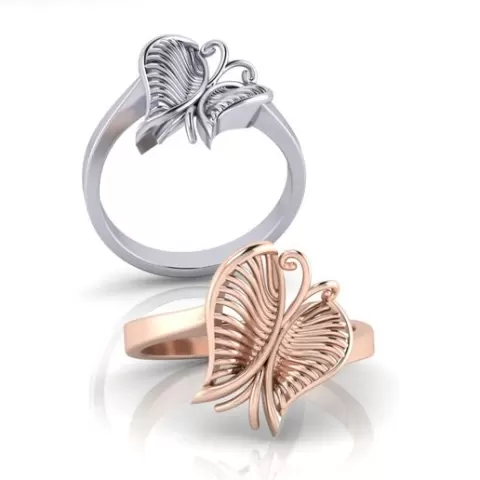 butterfly gold ring