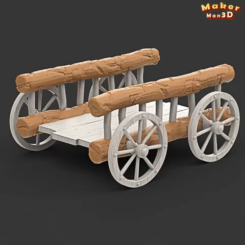 Medieval Cart 1 by MakerMan3D
