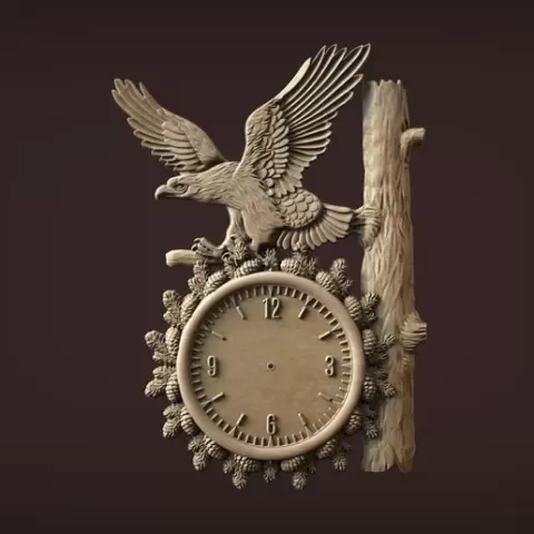 Eagle Wall Clock 3D STL Model