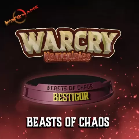 Skirmish Fantasy Warband Nameplates Beasts of Chaos by Warg'Name