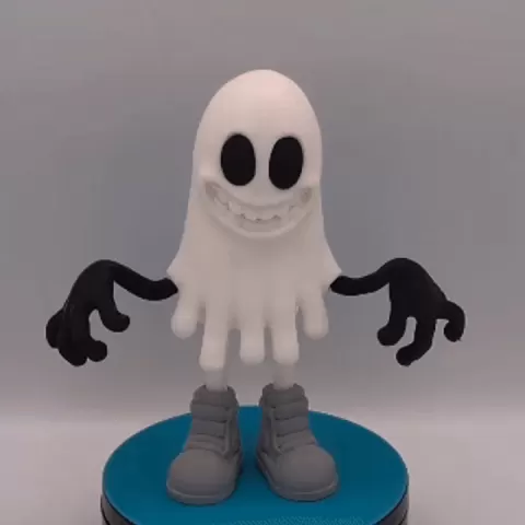 Retro Ghost Figure — Multipart Multicolor Print by Jackson Moon