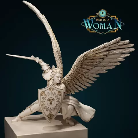 Aasimar Oathbreaker Paladin - Selene - 28/32mm and 75mm by DnD is a Woman