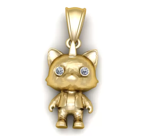 Wolf Baby Pendant 3D Printable Model